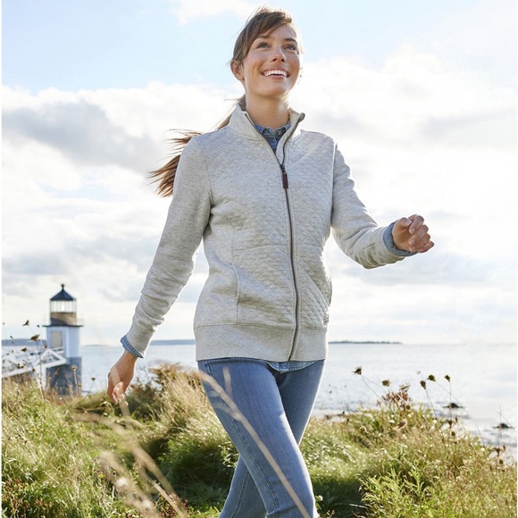 NWT LL Bean Quilted Full Zip Sweatshirt 2024 - Picture 2 of 9